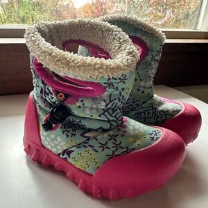 Bogs B-Moc Pink and Blue Toddler Boots